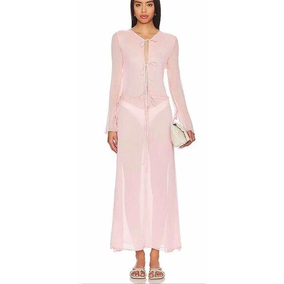 sheer dress revolve Sheer Sleeve Dress